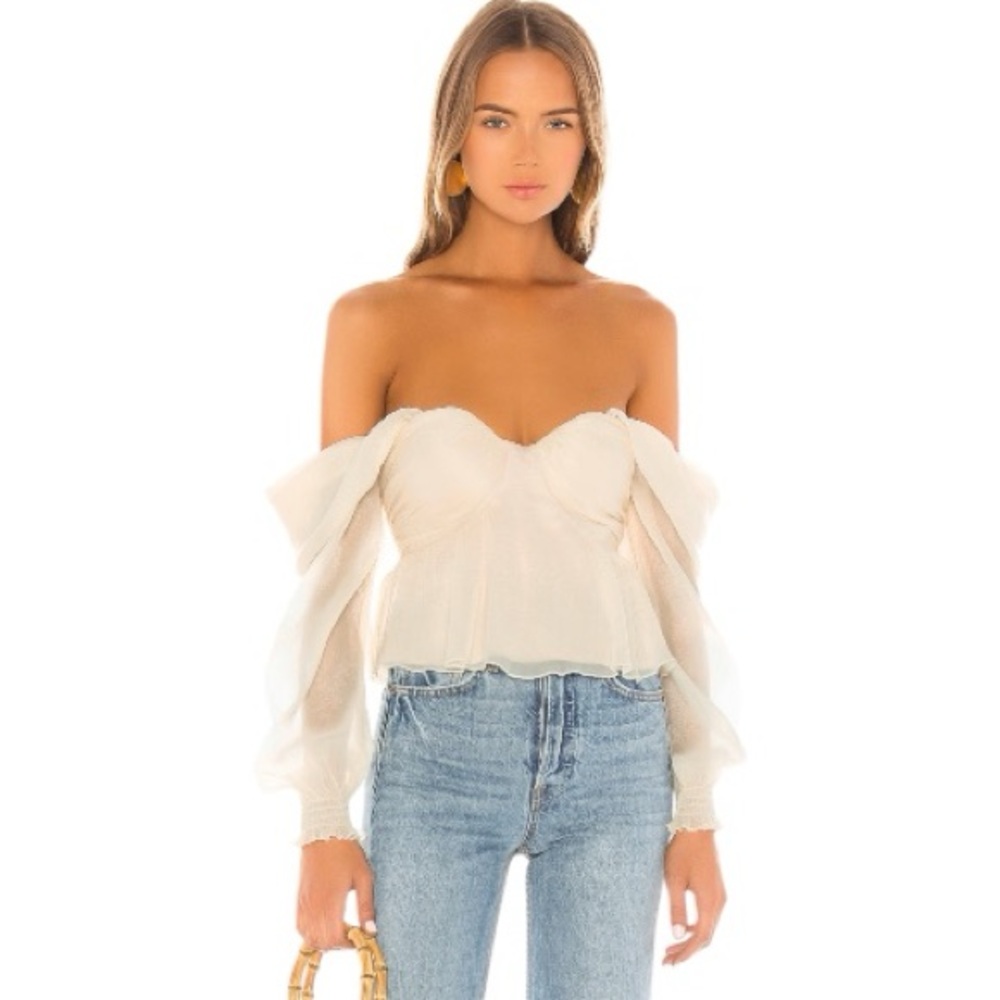 REVOLVE Burna Blouse in Cream House of Harlow 1960